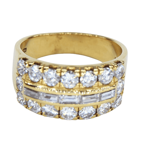 Bague 55 Bague bande de diamants 58 Facettes