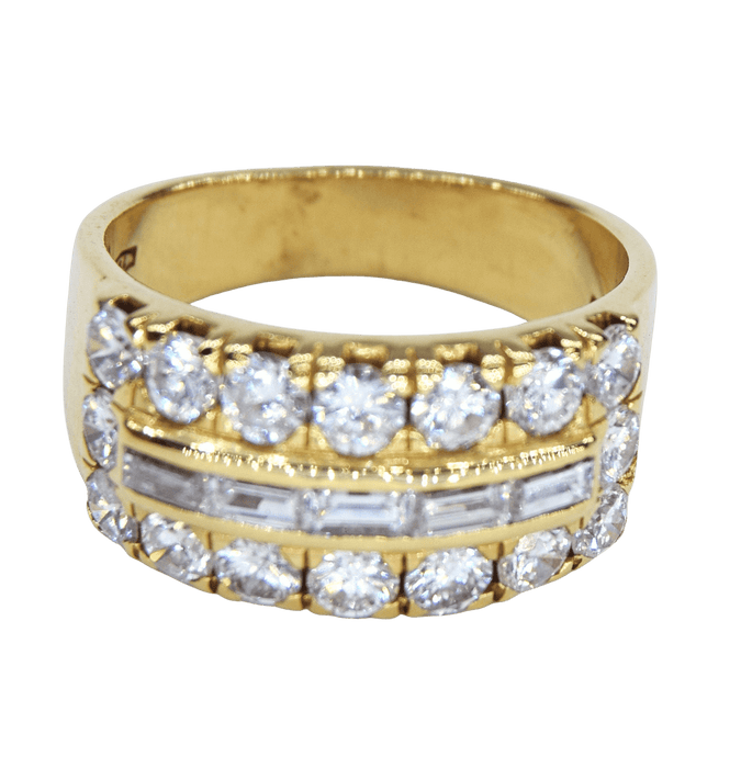 Bague 55 Bague bande de diamants 58 Facettes