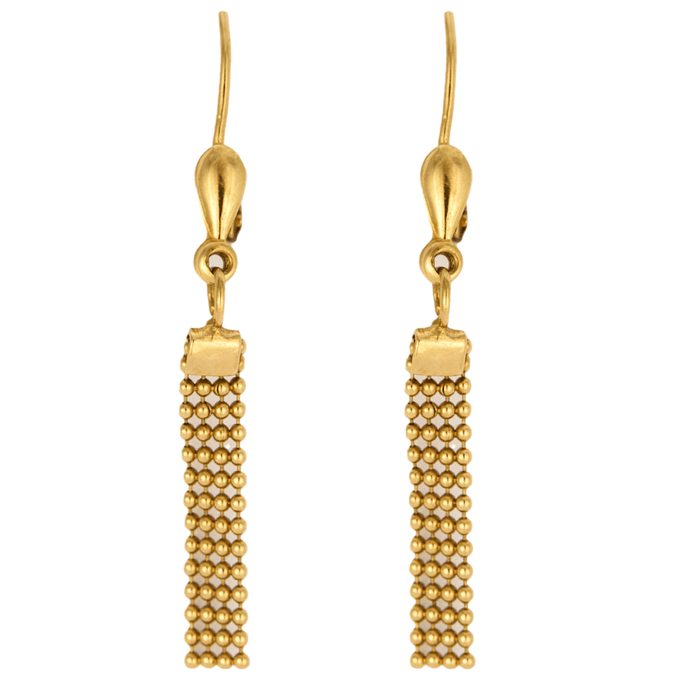 Boucles d'oreilles Paire de boucles d'oreilles pendantes en or jaune 58 Facettes LP787