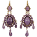 Boucles d'oreilles Antique amethyst gold earrings 58 Facettes 7622