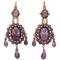 Boucles d'oreilles Antique amethyst gold earrings 58 Facettes 7622