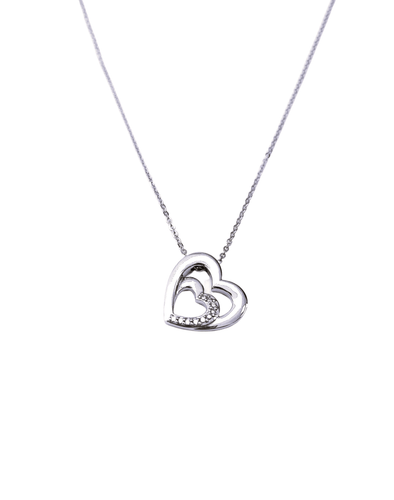Collier Collier pendentif cœur diamant or blanc 58 Facettes Pend.Col.Coeur.B