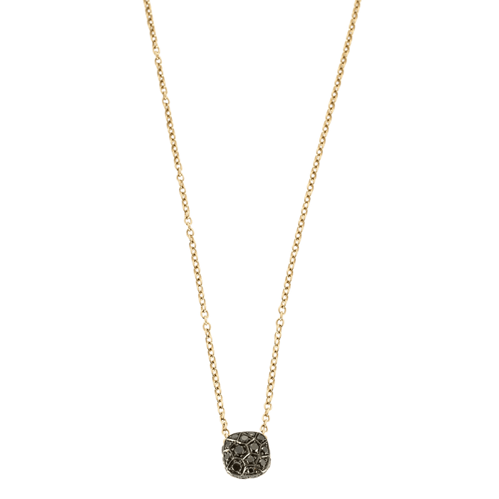 Collier POMELLATO - Nudo - Pendentif petit modèle en Or rose et Diamants noirs 58 Facettes DV0787-1