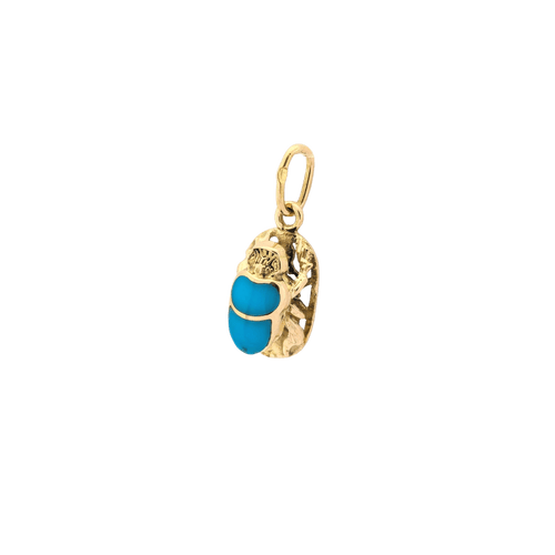 Pendentif Pendentif Animalier en or jaune et turquoise 58 Facettes 30897