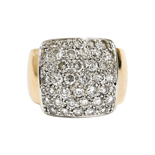 Bague 52 Bague jonc pavage diamants 58 Facettes 1-1663/1