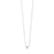 Collier Collier or blanc 18 carats sertie d'un diamant princesse 58 Facettes