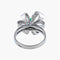 Bague 53 Bague « Nœud » en or blanc 18k sertie d’émeraude et diamants 58 Facettes BO/0300812