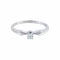 Bague 54.5 / Or Blanc / Diamants Bague "EVA" - Bague solitaire en or blanc 18k et diamant 0,10 ct 58 Facettes BO/220033 STA