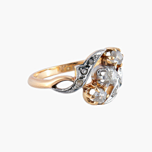 Bague 52 / Or Jaune / Diamants Bague "You" en or jaune 18k et diamants 58 Facettes BO/220063