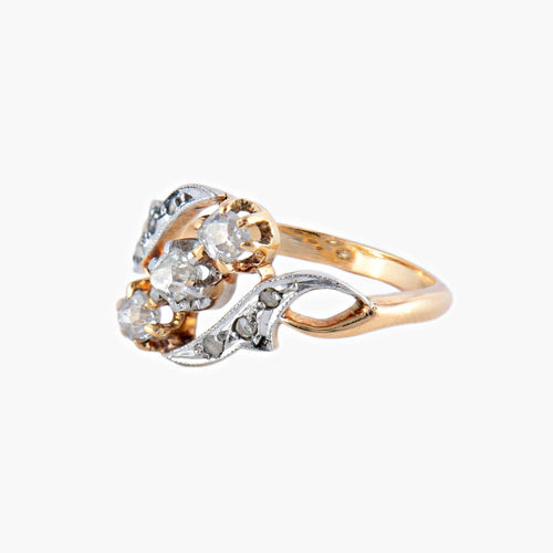 Bague 52 / Or Jaune / Diamants Bague "You" en or jaune 18k et diamants 58 Facettes BO/220063