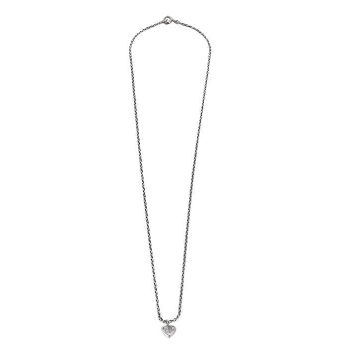 Collier Collier or blanc diamant taille coeur 58 Facettes LP545