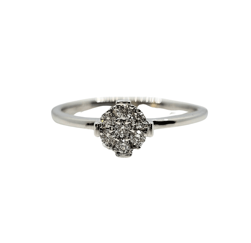 Bague 51 Bague or blanc diamants 58 Facettes 576