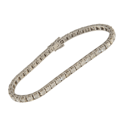 Bracelet Bracelet tennis en or blanc avec diamants taille brillant 8,27 ct 58 Facettes G3672