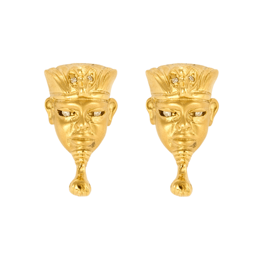 Boucles d'oreilles BOUCLES D'OREILLES OR JAUNE MOTIF EGYPTIEN 58 Facettes M8868