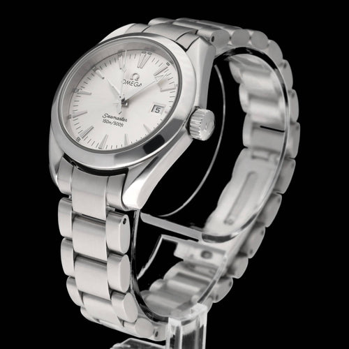 Omega Seamaster Aqua Terra - Naisten kvartsikello terästä 29 mm 58 Facettes OMG/SEA/271