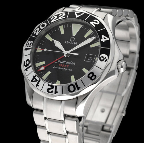 Omega Seamaster GMT Watch - Automatic watch ref. 2234.50 steel 41 mm 58 Facettes