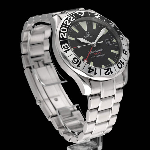 Omega Seamaster GMT Watch - Automatic watch ref. 2234.50 steel 41 mm 58 Facettes
