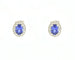 Boucles d'oreilles Boucles d’oreilles en or blanc 18 carats avec saphirs ovales et diamants 58 Facettes 12119