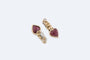 Boucles d'oreilles Oro Giallo Boucles d’oreilles en or jaune 18 kt avec rubis et diamants 58 Facettes ORC190