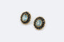 Boucles d'oreilles Oro Giallo Boucles d'oreilles en or jaune 18 ct avec saphirs et aigue-marine 58 Facettes ORC247