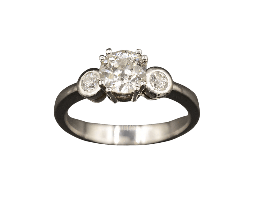 Bague 52 Solitaire platine diamants 58 Facettes A10491