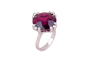 Bague 54 Bague or gris et grenat purple 58 Facettes 248365