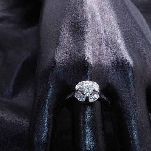 Bague 58 Bague art déco diamants 58 Facettes 3776