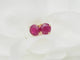 Boucles d'oreilles Puces d’oreilles en or jaune 18 ct et rubis 58 Facettes BORub