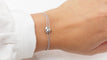 Bracelet Bracelet cœur en or blanc 18 ct et diamant 58 Facettes F4359