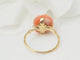 Bague 56 Bague fleur Art nouveau en or jaune 18 ct et corail 58 Facettes 33418