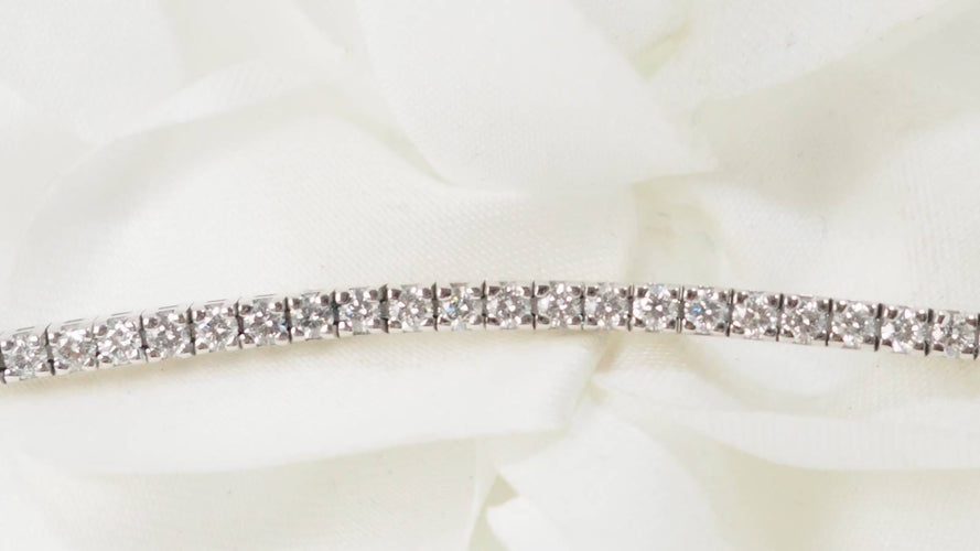 Bracelet Bracelet rivière en or blanc 18 ct et diamants taille brillant 58 Facettes 32430