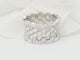 Bague 50 INEDT Op'art - Bague ajourée en or blanc 18 ct et diamants 58 Facettes 33437
