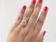 Bague 54 Bague fleur en or blanc 18 ct et diamants 58 Facettes 33233