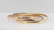 Bracelet Cartier Trinity - Bracelet demi-jonc en or jaune, rose et blanc 18 ct 58 Facettes 31245