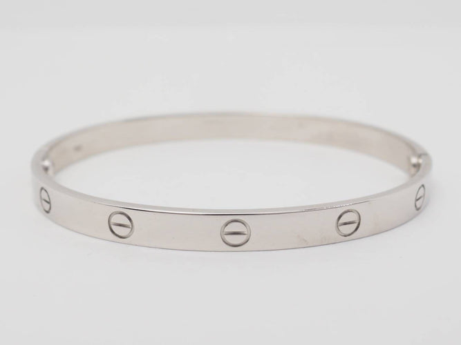 Bracelet Cartier Love - Bracelet grand modèle en or blanc 18 ct 58 Facettes 33259