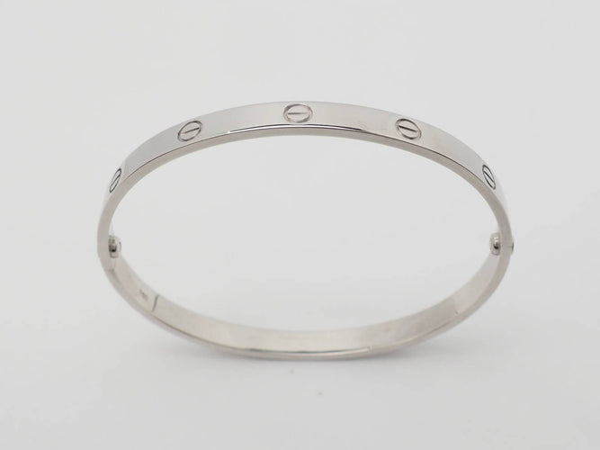 Bracelet Cartier Love - Bracelet grand modèle en or blanc 18 ct 58 Facettes 33259