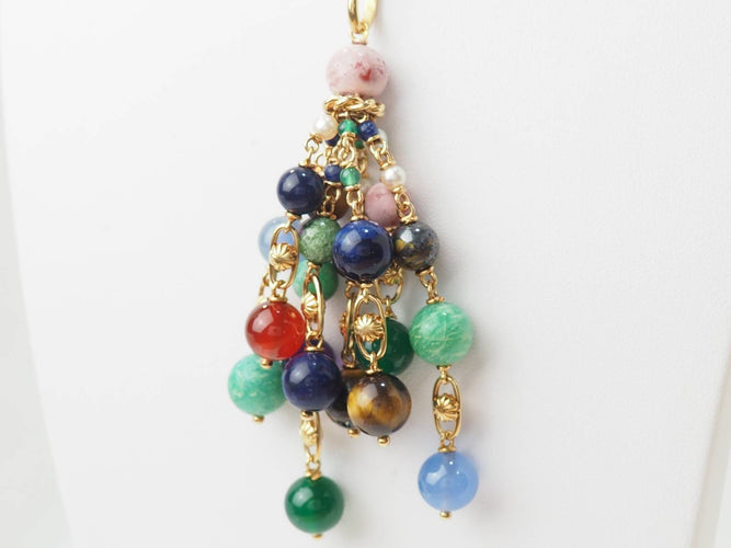 Pendentif Pendentif grappe en or jaune 18 ct et pierres fines 58 Facettes 33285