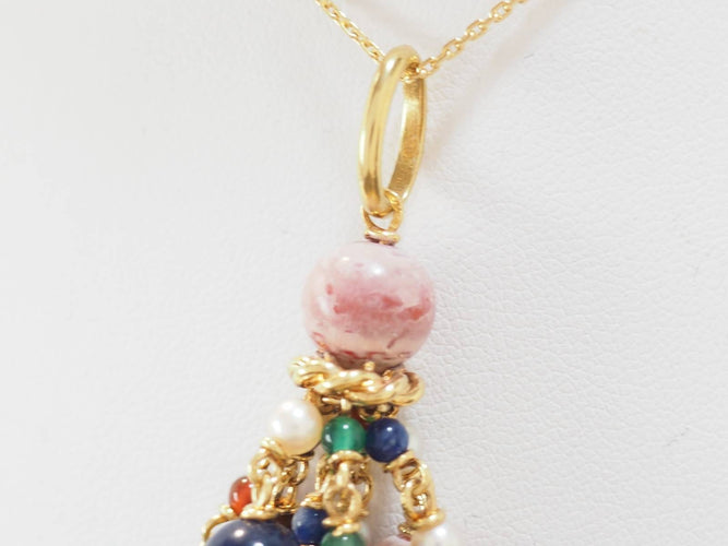 Pendentif Pendentif grappe en or jaune 18 ct et pierres fines 58 Facettes 33285