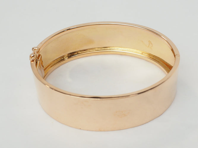 Bracelet Bracelet jonc ouvrant à décor floral en or rose 18 ct 58 Facettes 33493