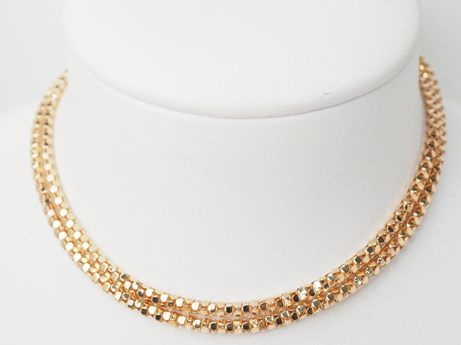 Collier Collier maille vénitienne ronde en or rose 18 ct 58 Facettes 33342