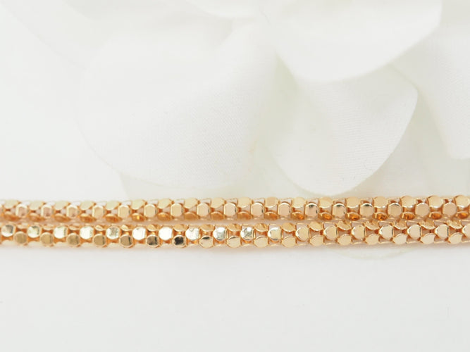 Collier Collier maille vénitienne ronde en or rose 18 ct 58 Facettes 33342