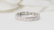 Bague 49.5 Alliance américaine tour complet en or blanc 18 ct et diamants 0,90 ct 58 Facettes 30727