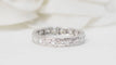 Bague 49.5 Alliance américaine tour complet en or blanc 18 ct et diamants 0,90 ct 58 Facettes 30727