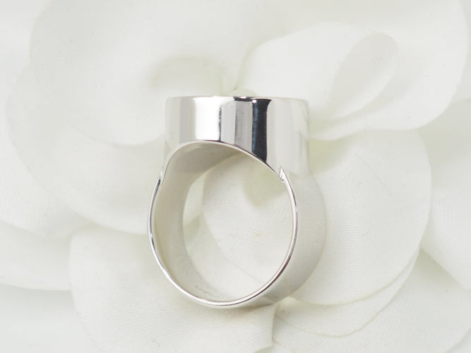 Bague 54 Dinh Van - Bague vintage en or blanc 18 ct et perle de culture 58 Facettes 33543