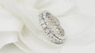 Bague 49 Alliance américaine vintage en or blanc 18 kt et diamants 58 Facettes 29567