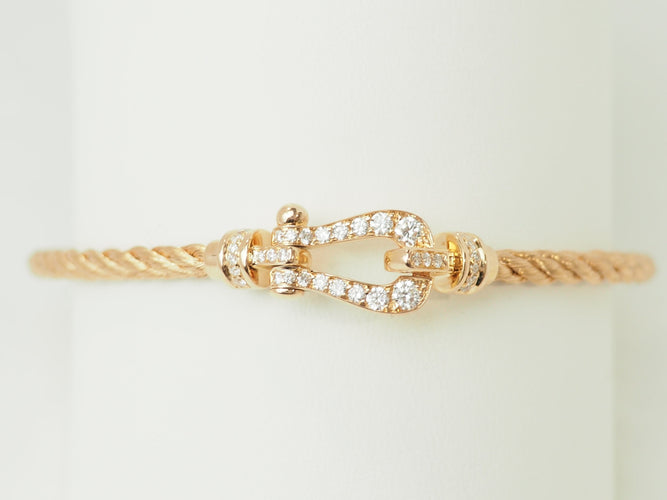 Bracelet Fred Mini Force 10 - Bracelet en or rose 18 ct et diamants 58 Facettes 33587