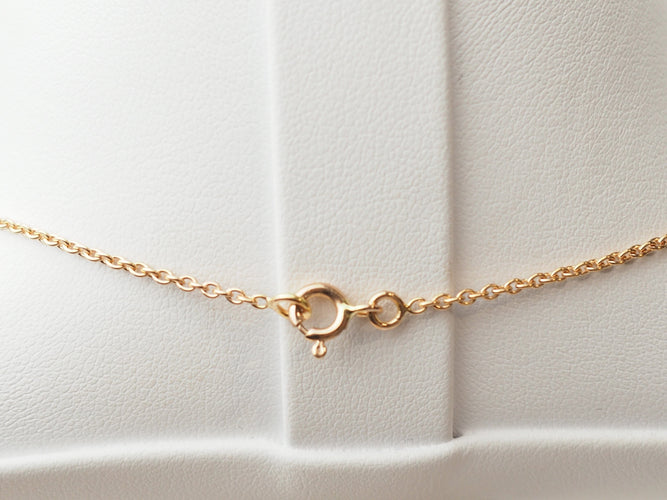 Kaulakoru 18 kt ruusukultaa ja timantteja, apilanmuotoinen kaulakoru 58 Facettes 33100