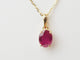 Necklace Necklace Solitaire in 18 ct yellow gold and ruby 2.36 ct 58 Facettes GN5D