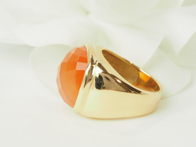 Ring 52 Ring Signetring i 18K gult guld och karneol 58 Facettes 33632