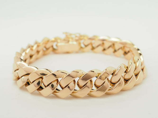 Bracelet Bracelet vintage maille gourmette en or rose 18 ct 58 Facettes 33625